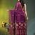 Dark purple linen saree with floral woven pallu