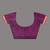 Dark purple linen saree with floral woven pallu