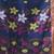 Midnight blue linen saree with floral woven pallu