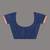 Midnight blue linen saree with floral woven pallu