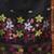 Black linen saree with floral woven pallu