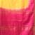 yellow & pink silk blend saree with zari border