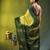 lemon yellow & green silk blend saree with zari border