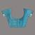 cream & teal blue silk blend saree with zari border