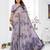 lavender jacquard cotton blend saree with blouse 