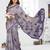 lavender jacquard cotton blend saree with blouse 