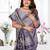 lavender jacquard cotton blend saree with blouse 