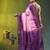 baby pink & purple zari woven checked silk blend saree
