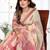 beige jacquard cotton blend saree with blouse 
