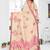 beige jacquard cotton blend saree with blouse 
