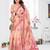 peach jacquard cotton blend saree with blouse 