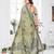 green jacquard cotton blend saree with blouse 