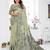 green jacquard cotton blend saree with blouse 