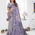 lavender jacquard cotton blend saree with blouse 