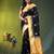 black zari woven crepe khaddi saree