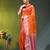 orange zari woven crepe khaddi saree