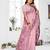 pink jacquard cotton blend saree with blouse 