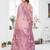 pink jacquard cotton blend saree with blouse 