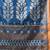 sapphire blue cotton blend saree with ethnic motifs