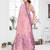 pink jacquard cotton blend saree with blouse 