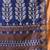 blue cotton blend saree with ethnic motifs