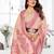 peach jacquard cotton blend saree with blouse 