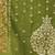 olive green cotton blend saree with ethnic motifs