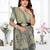 green jacquard cotton blend saree with blouse 
