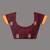 maroon cotton blend saree with ethnic motifs