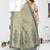 green jacquard cotton blend saree with blouse 