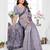 lavender jacquard cotton blend saree with blouse 