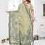 green jacquard cotton blend saree with blouse 