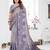 lavender jacquard cotton blend saree with blouse 