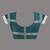 teal cotton blend saree with checkbox pattern