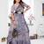 lavender jacquard cotton blend saree with blouse 