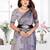 lavender jacquard cotton blend saree with blouse 