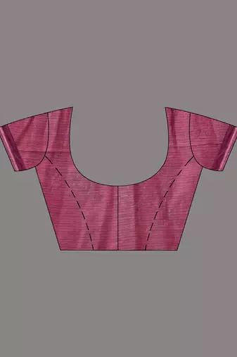 magenta cotton blend saree with bird motifs