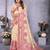 beige jacquard cotton blend saree with blouse 