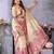 beige jacquard cotton blend saree with blouse 
