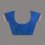 blue cotton blend saree with ethnic motifs