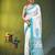 off white cotton blend saree with ethnic motifs