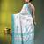 off white cotton blend saree with ethnic motifs