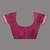 magenta cotton blend saree with floral motifs