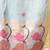 Sky blue linen saree with red floral woven design