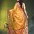 Yellow floral zari woven organza saree