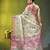 Light green floral zari woven organza saree