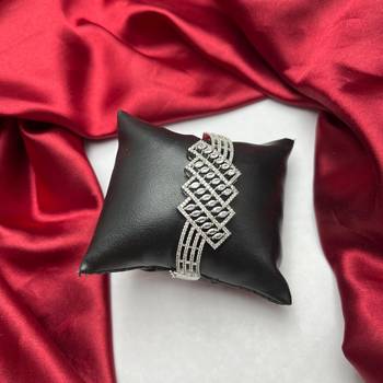 Diamond Accent Geometric Bracelet – Statement Bangle Jewelry 2