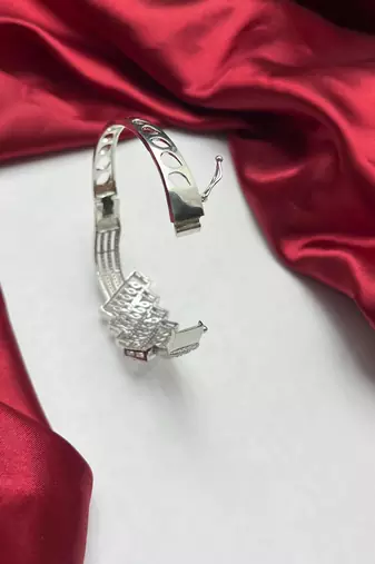 Diamond Accent Geometric Bracelet – Statement Bangle Jewelry