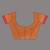 Orange floral zari woven organza saree