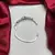 Silver Plated Floral Bangle Bracelet with Pink Cubic Zirconia and American Diamonds